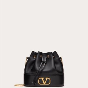 Valentino v logo bucket bag